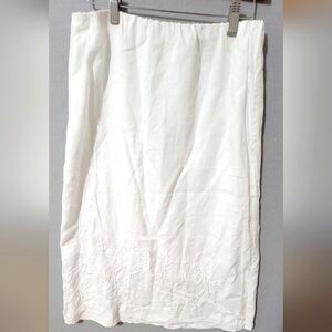 🤍 Sara Isabella Linen Skirt w/Soutache‎ Accents